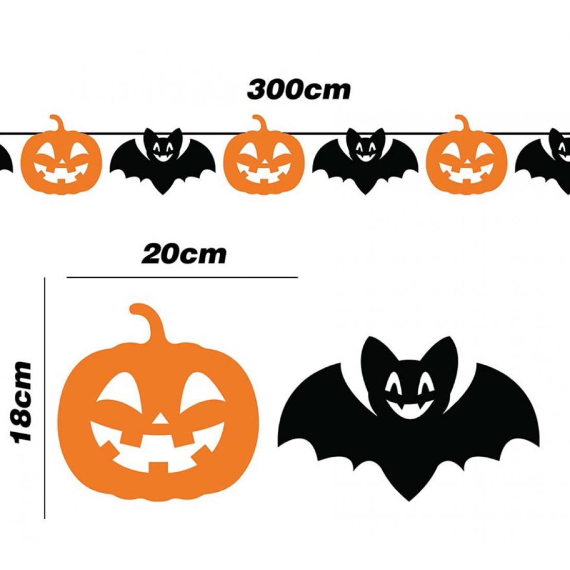 Guirca Guirnalda de Murciélago y Calabazas