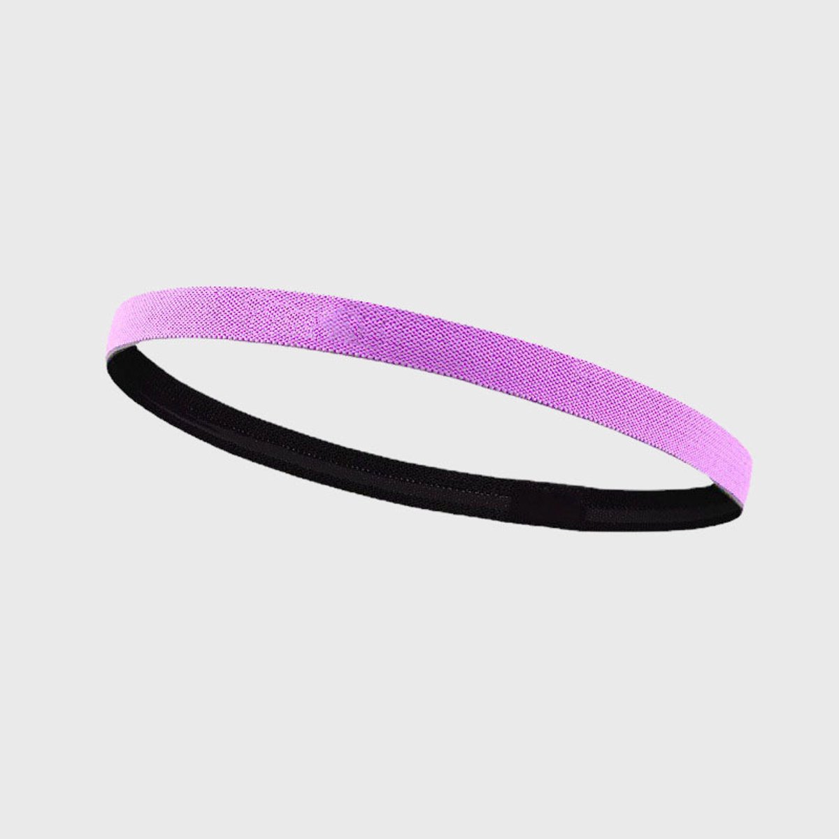 Sporthaarbanden - Pak van 2 antislip elastische hoofdbanden voor mannen, vrouwen en kinderen - Dunne, antislip voetbalhaarband, Paars