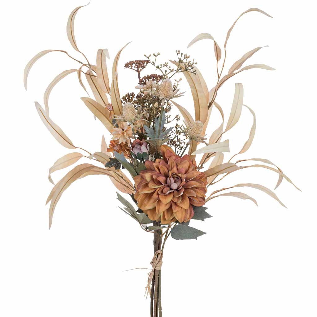 Wonderlust Deco - Planta ramo de dalias decorativa artificial naranja 35x15x62h cm Naranja 35x15x62h cm