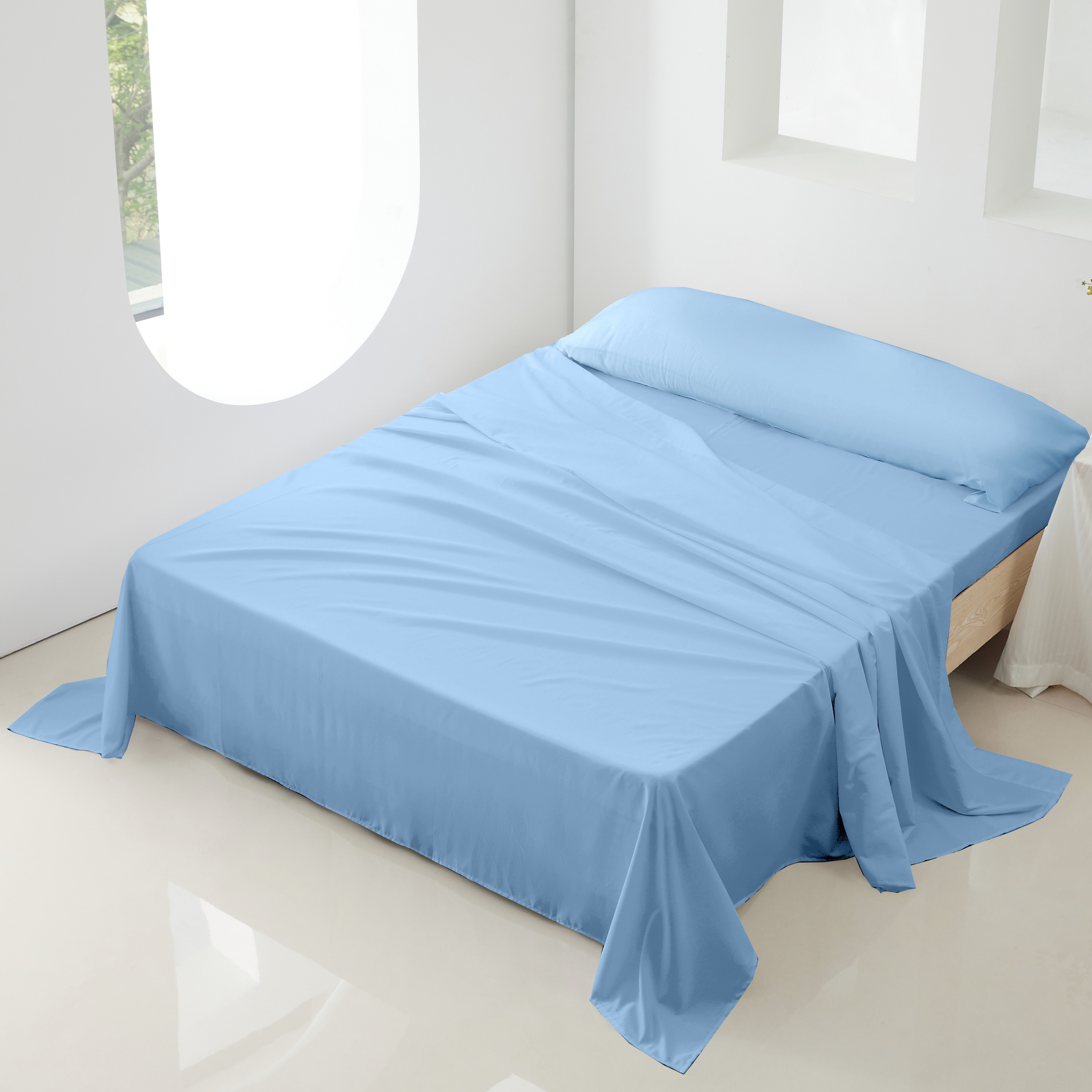 Novotextil Juego de Sábanas 100% Microfibra de 3 o 4 Piezas (Encimera, Bajera Ajustable hasta 30 cm y Fundas de Almohada) - Ropa de Cama Suave, Transpirable y Ligera