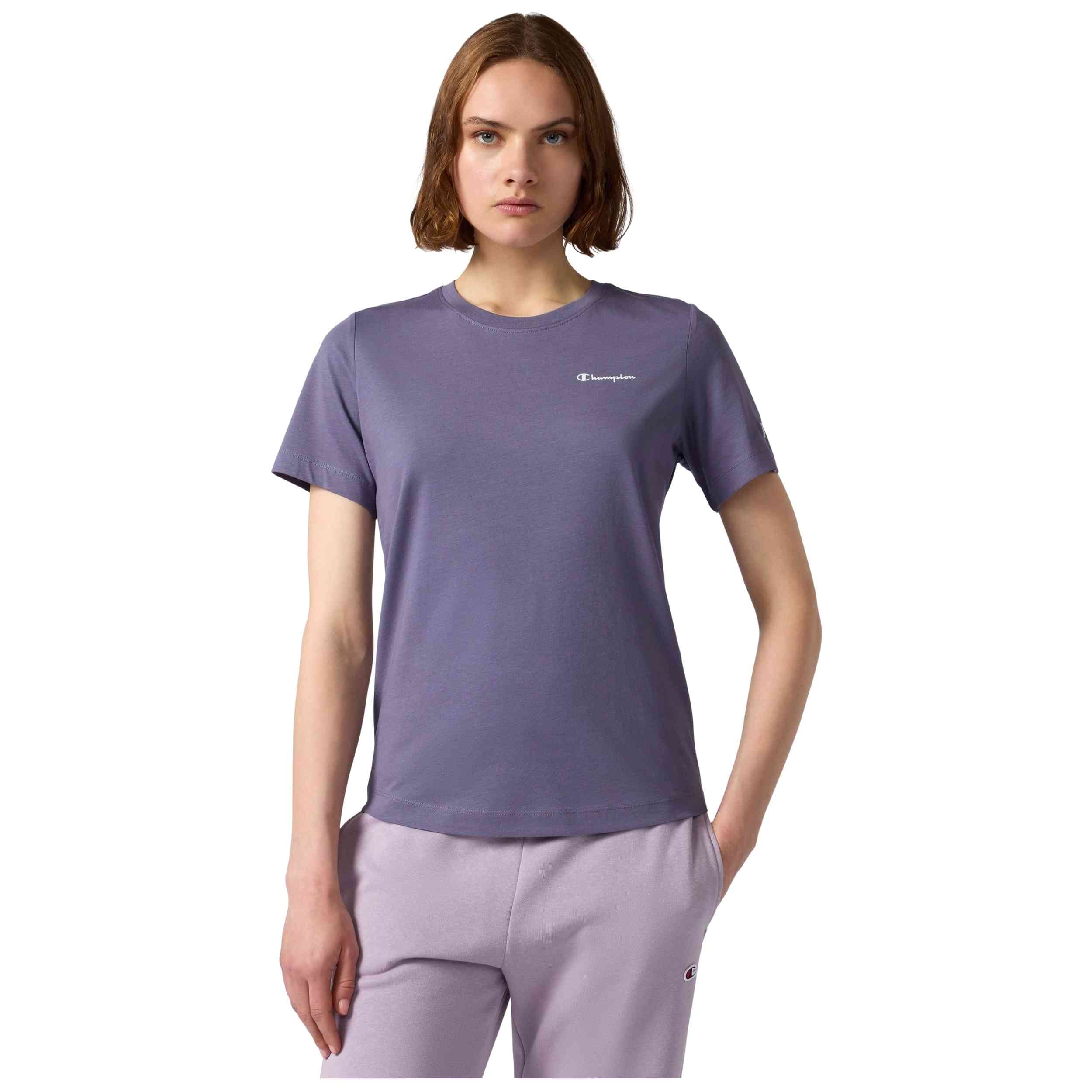 Camiseta De Manga Corta Champion para Mujer en color Morado