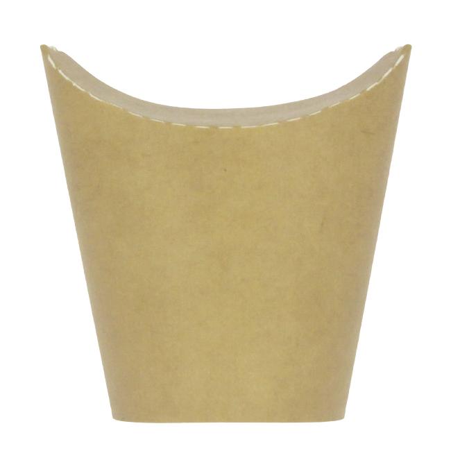 MONOUSO | Vaso Antigrasa Cartón Efecto Kraft con Solapa 14Oz/420ml (50 Uds)