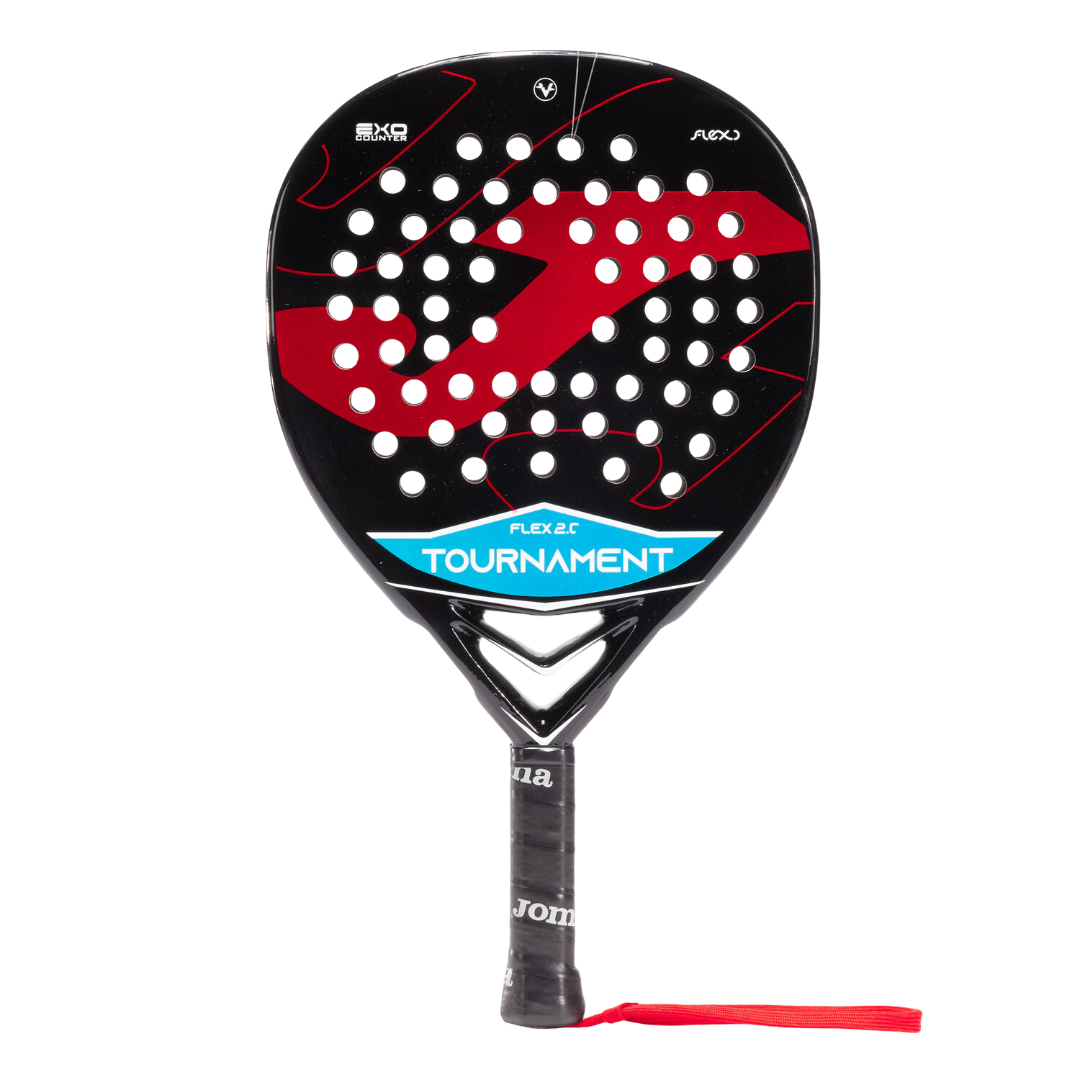 Pala de Pádel Joma Tournament Flex Negro Rojo: Potencia, Precisión y Diseño Profesional para Jugadores Competitivos