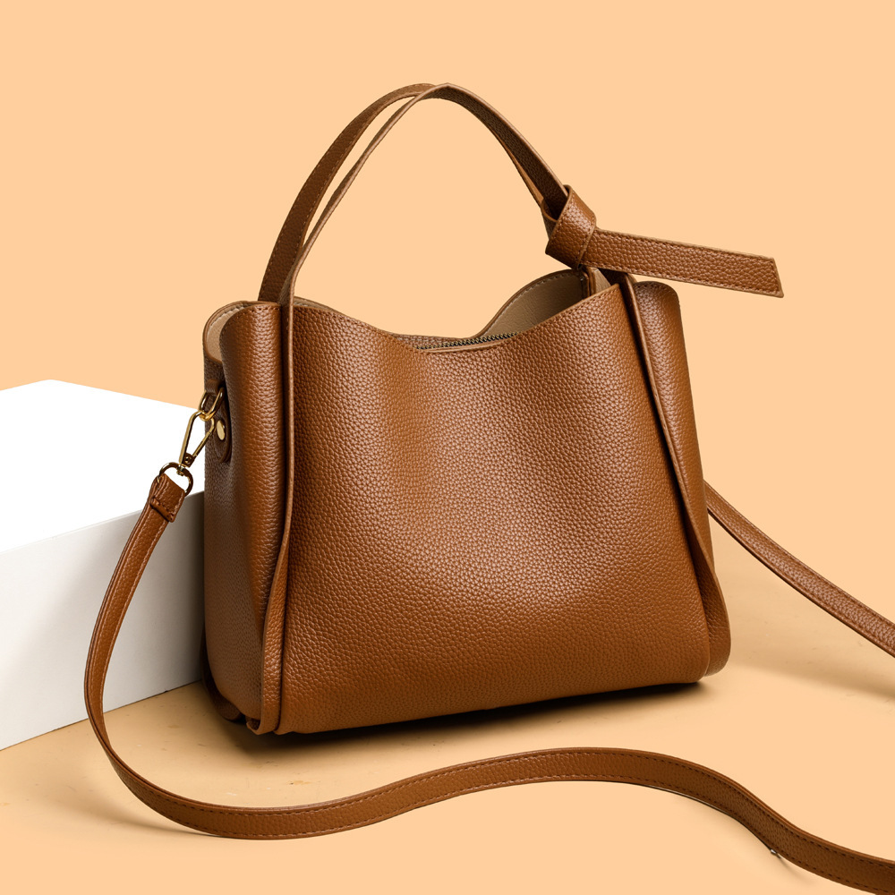 Bolsos de cuero suave para mujer, bolsos de cuero sintético de moda, bolsos de mano con asa superior, estilo casual