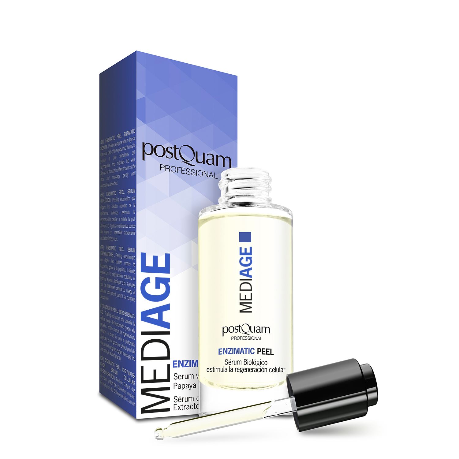 PostQuam - Serum Biológico Enzimático con Bacillus Ferment para Disolver las Células Muertas de la Piel - Tratamiento Hidratante y Regulador de Grasa que Promueve la Renovación Celular - Exfoliante Enzimático