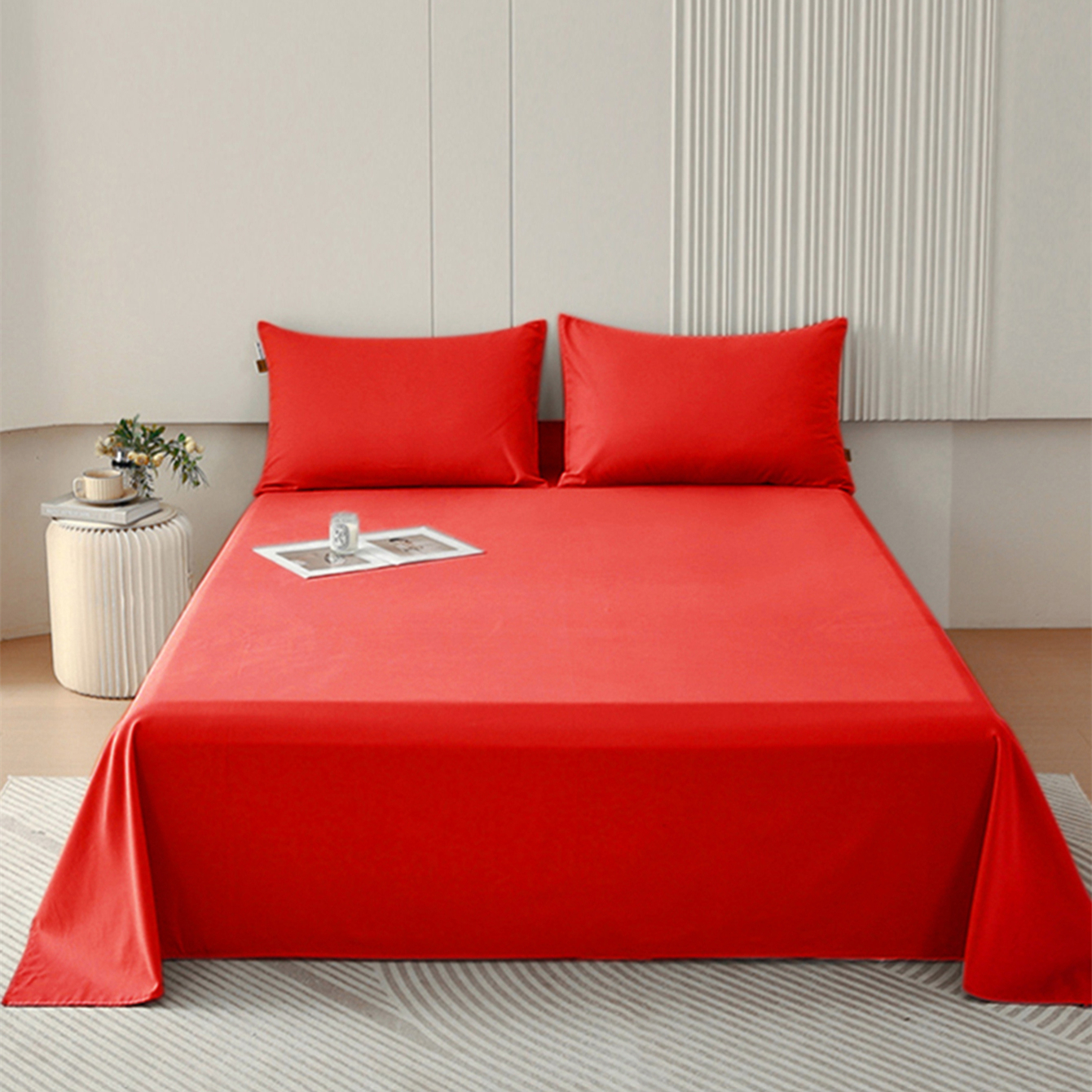 Sábanas premium verano , ropa de cama de 3 piezas, juego de cama de varios tamaños y colores (90/105/135/150/180/200) suave , liso, sin estampados, y sencilla,Sábana Antimanchas para Niños, no se descolora ni pierde brillo. Sábana matrimonial ,Secado Rápi