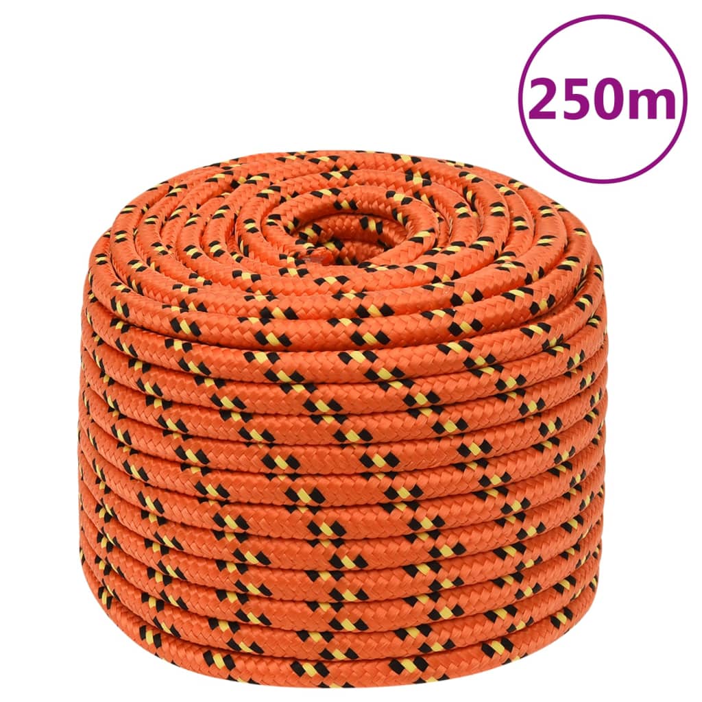 vidaXL Cuerda de barco polipropileno 12 mm 250 m cuerda Color Amarillo,  Blanco,  orange y mas