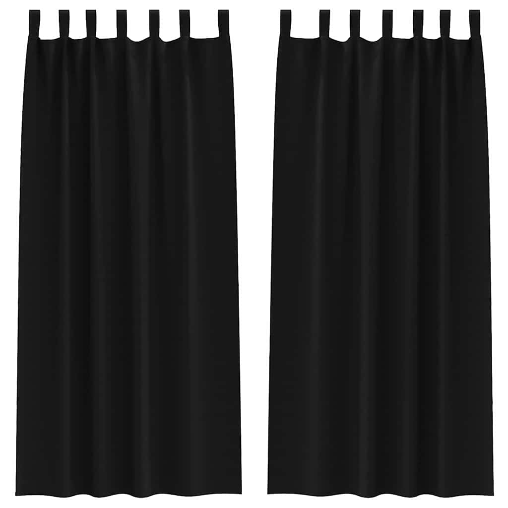 vidaXL Cortinas Opacas con Anillas 2 pcs 260 x 140 cm Poliéster