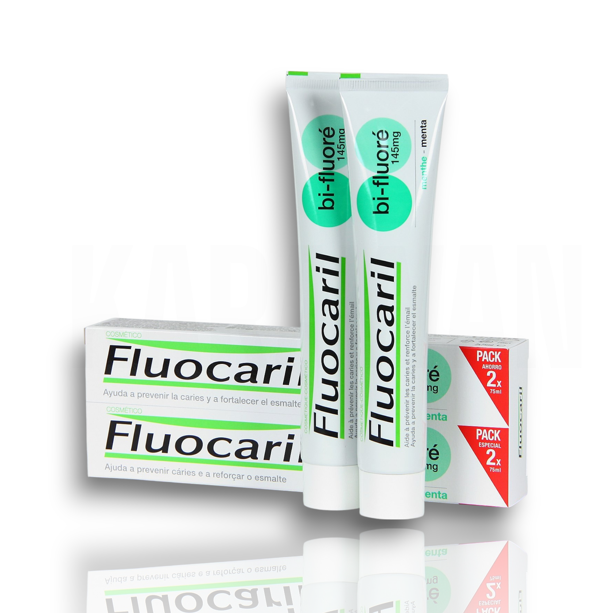 Pack Fluocaril Pasta Menta Bi-Fluore 75ml