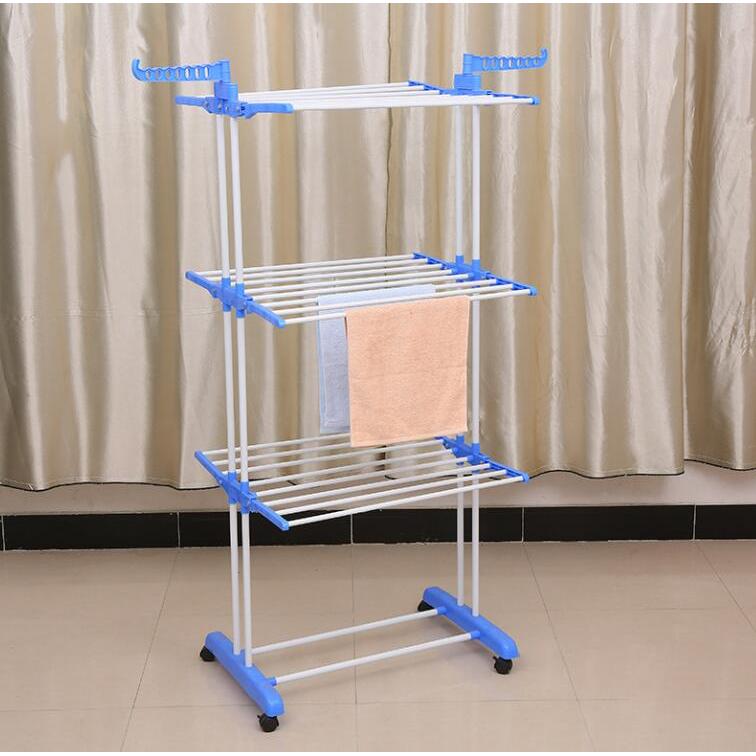 TENDEDERO vertical Percheros De Pie CON RUEDAS TIPO TORRE ,Estante de secado de ropa , colgador de ropa con varillas plegables, almacenamiento compacto, soporte grande, stante de secado de ropa de 3 niveles