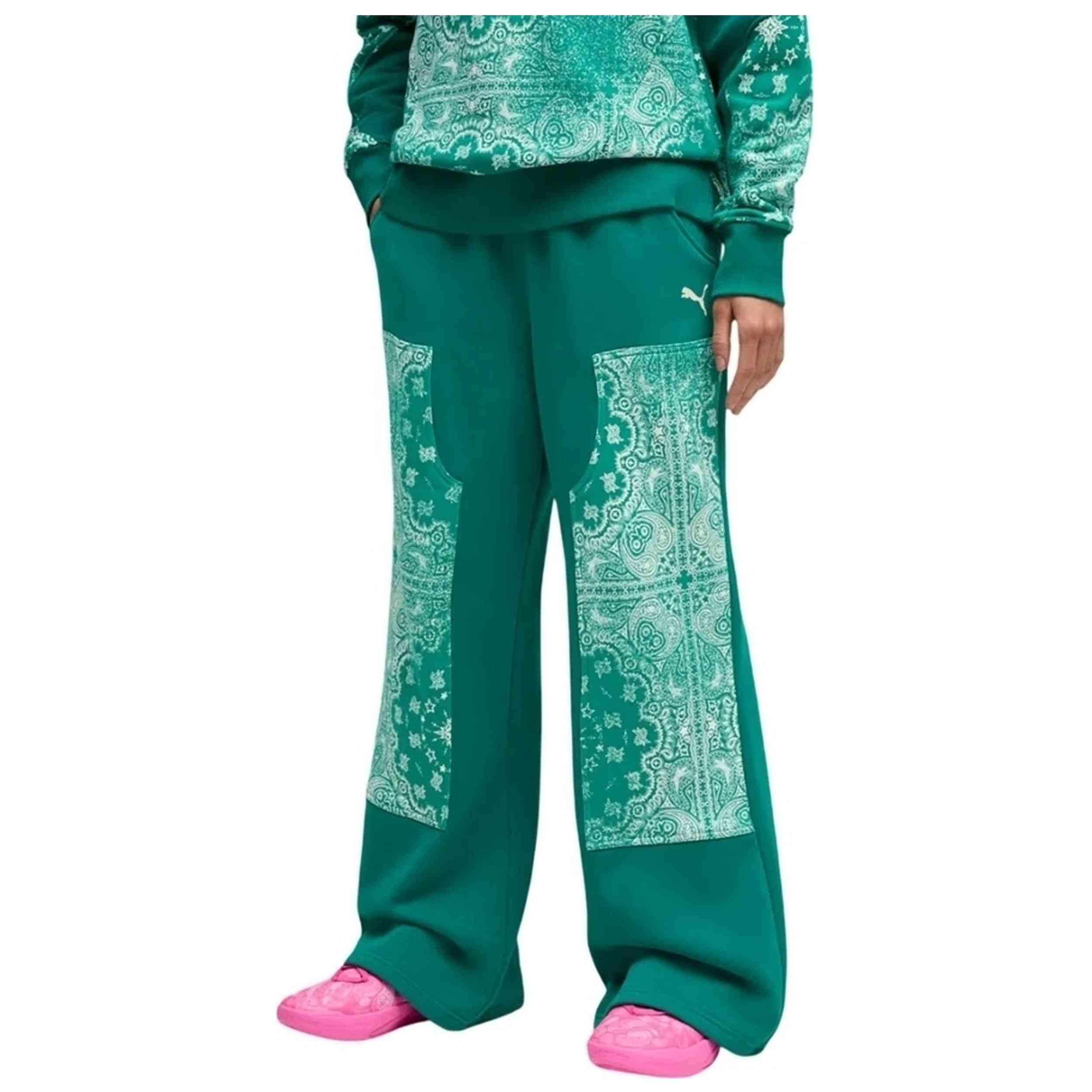 Pantalon De Chandal Puma modelo Pantalón Puma Wms Basketball Shooting Stars "Wild Green" para Mujer en color Verde
