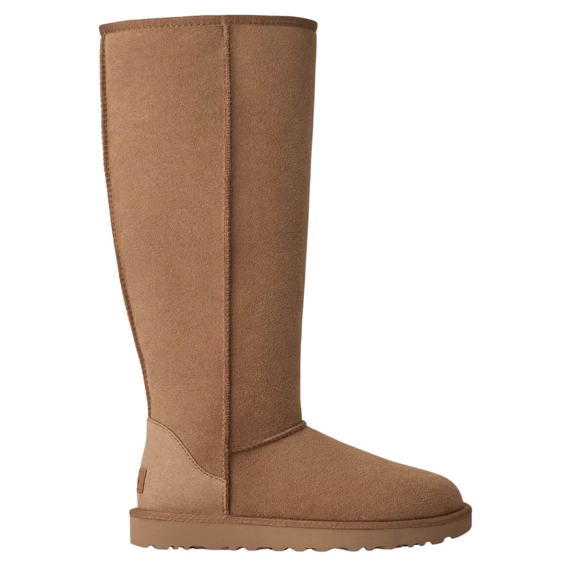 Botas De Piel Classic Ultra Tall Chestnut Con Borreguito De Ugg