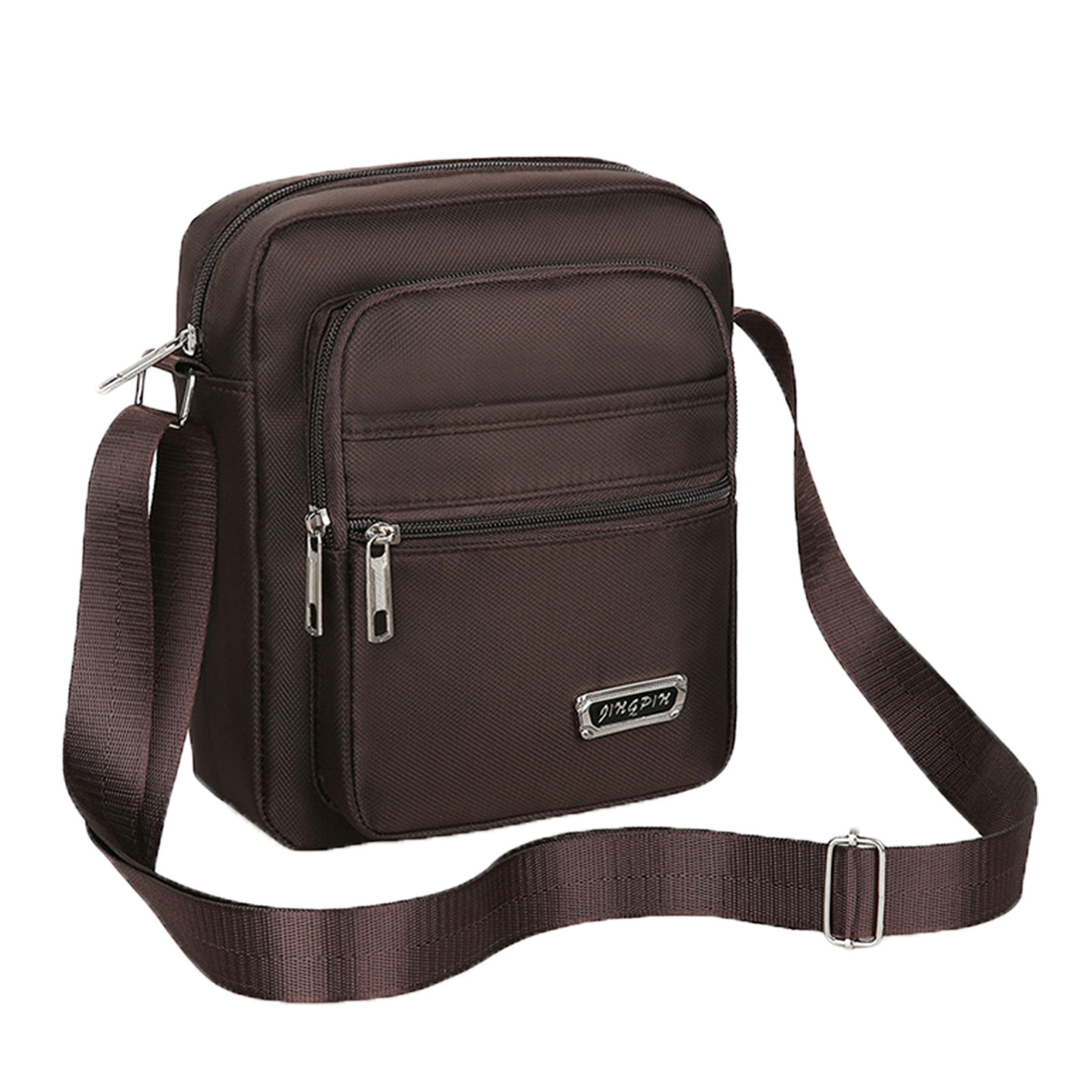 TK Bolso De Hombro Para Hombre Casual De Lona Impermeable Multifuncional Para Viaje Y Negocios Con Cierre De Cremallera Bolsa De Cintura