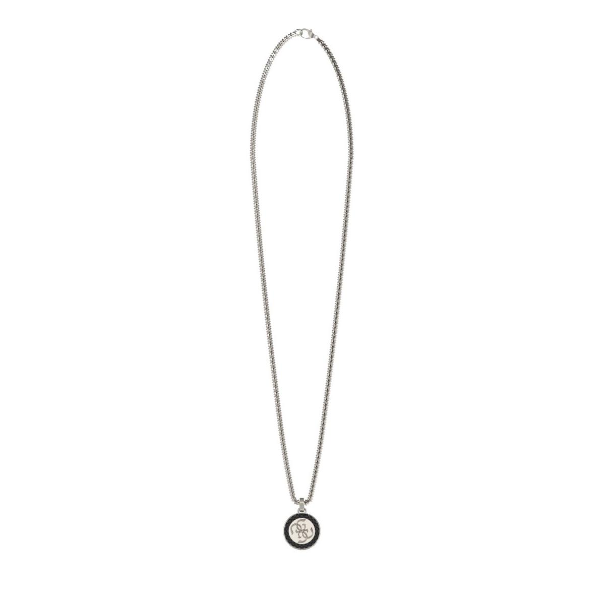 Guess Collar Hombre Rebel Knight De Acero Plateado Jumn05079jwstt-u