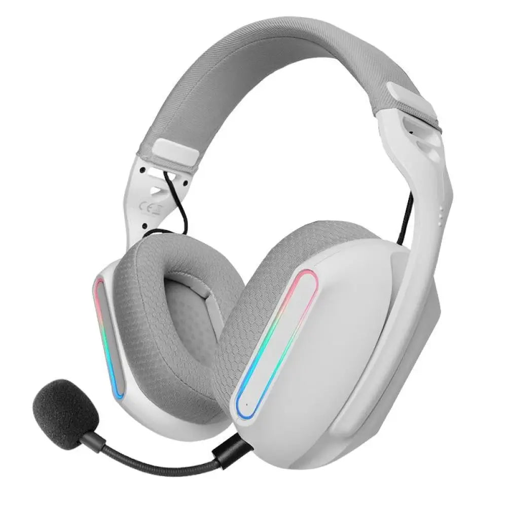 Mars Gaming - Auriculares inalámbricos para gaming MHW-PRO con sonido envolvente 7.1 y tecnología 3D, iluminación ARGB dinámica, conexión tri-modo Bluetooth 5.3/2.4 GHz y hasta 40 h de autonomía