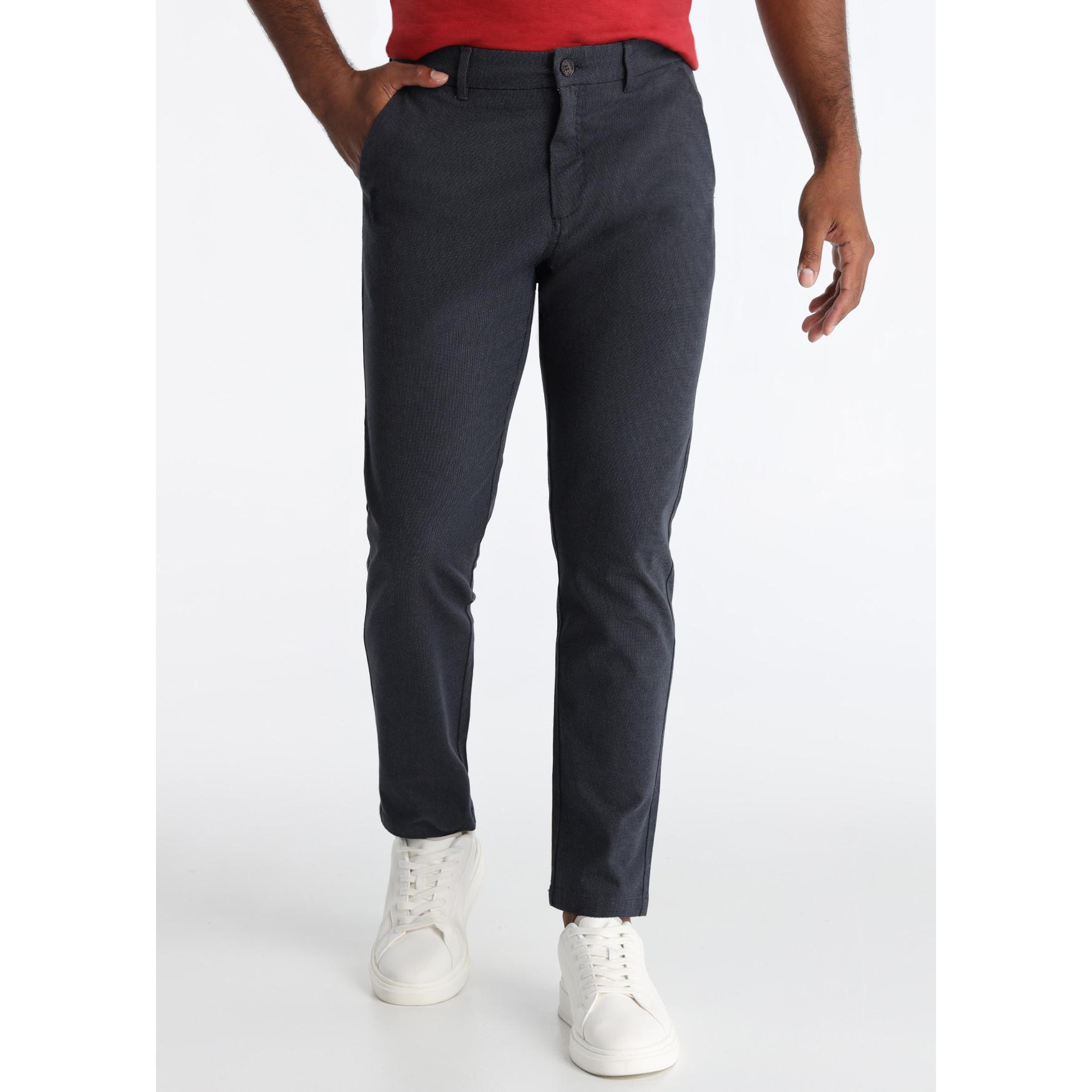 LOIS JEANS - Pantalón Chino de Sarga con Textura Espiguilla Tradicional - Tallaje en Pulgadas- Tallaje en Pulgadas
