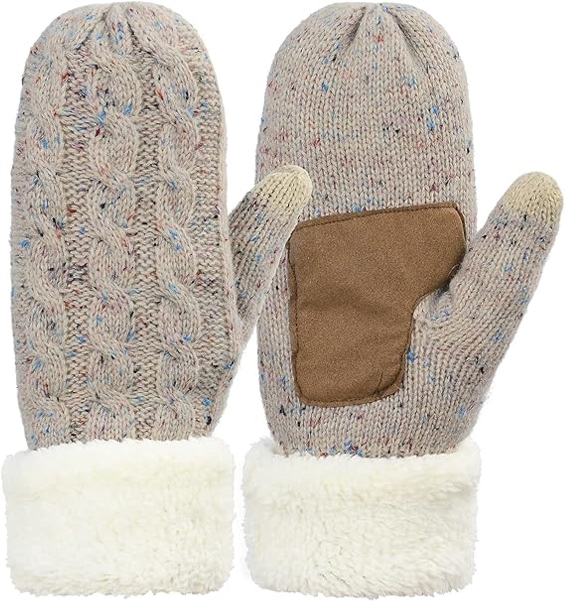 Guantes de invierno para mujer, gruesos, de punto, con forro suave. Accesorios cálidos para clima frío, ideales como regalo para mujeres y niñas. Aptos para actividades al aire libre y uso diario.