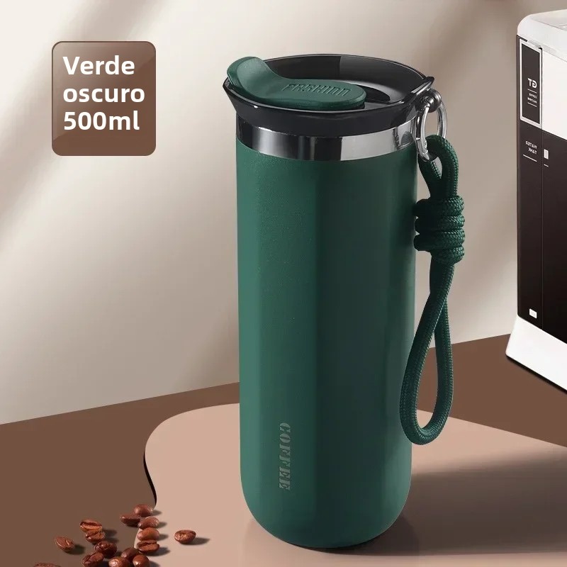 TK JUSTINLAU Taza Termo Para Negocios Con Acero Inoxidable a Prueba De Fugas Y Portátil Para Café Frío Y Agua Insulada Capacidad De 350-500ml Regalo Ideal Para Viajes
