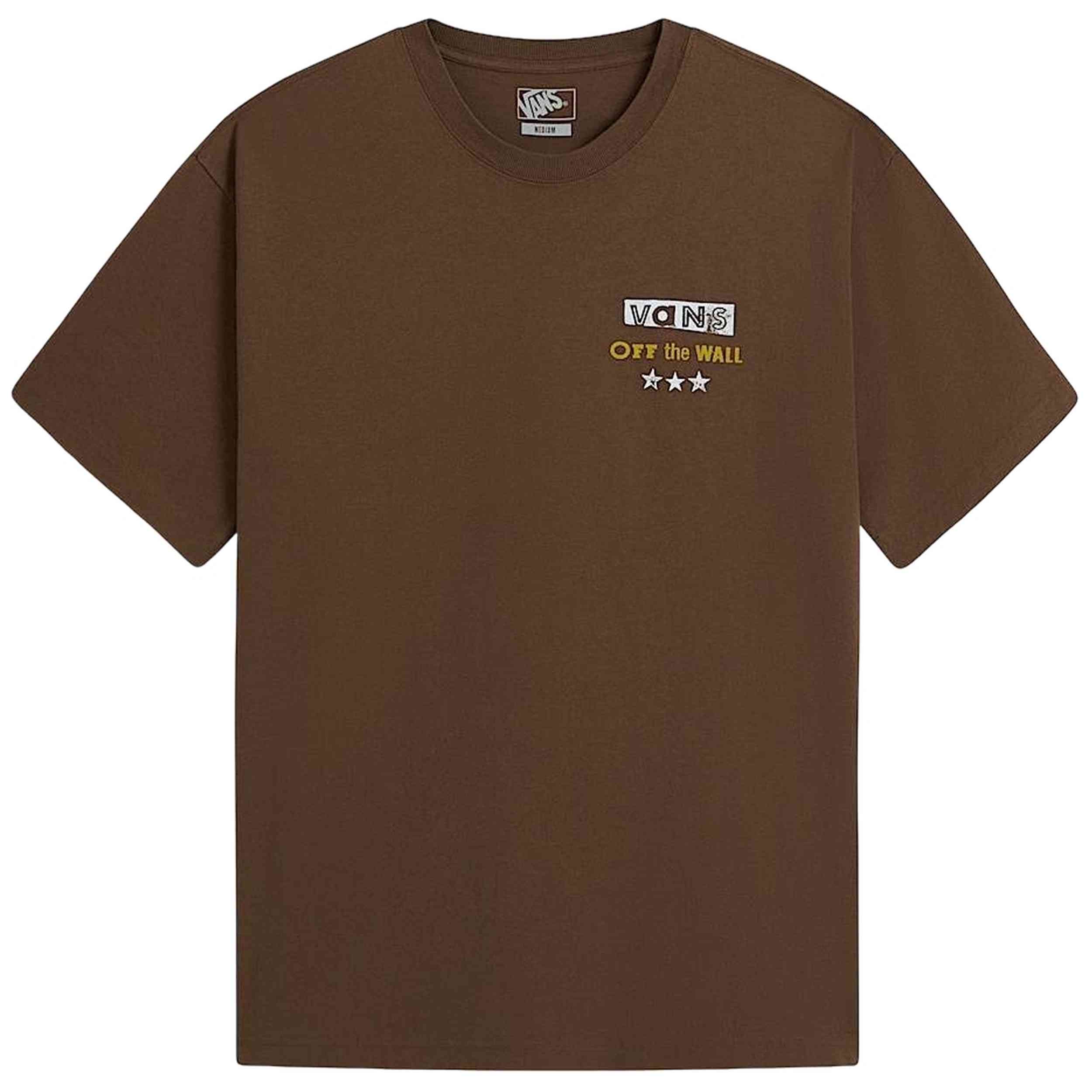 Camiseta Vans modelo Distorted Reality Ss Tee en color Marrón