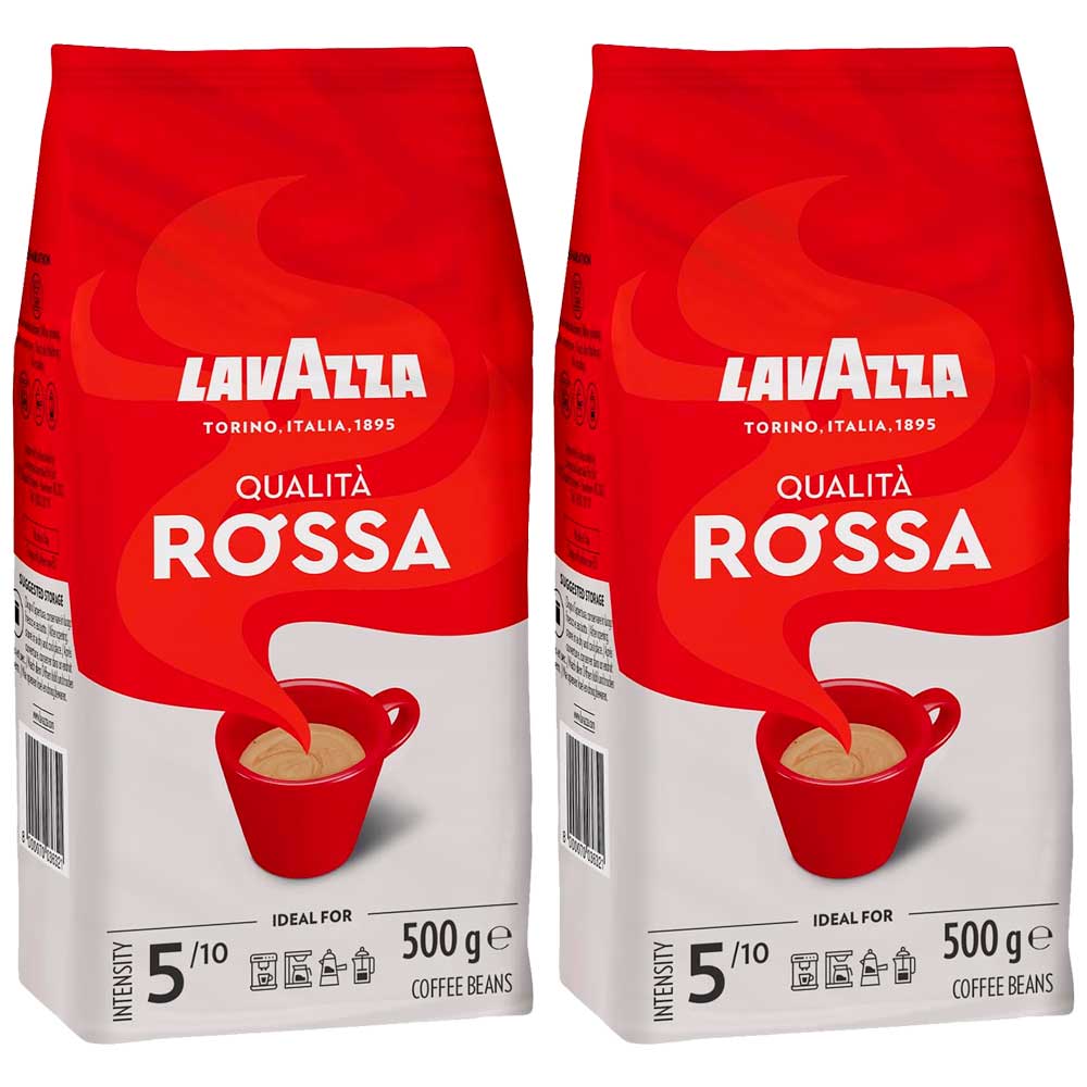 Lavazza Qualita Rossa Café en Grano 2 bolsas de 500 gr