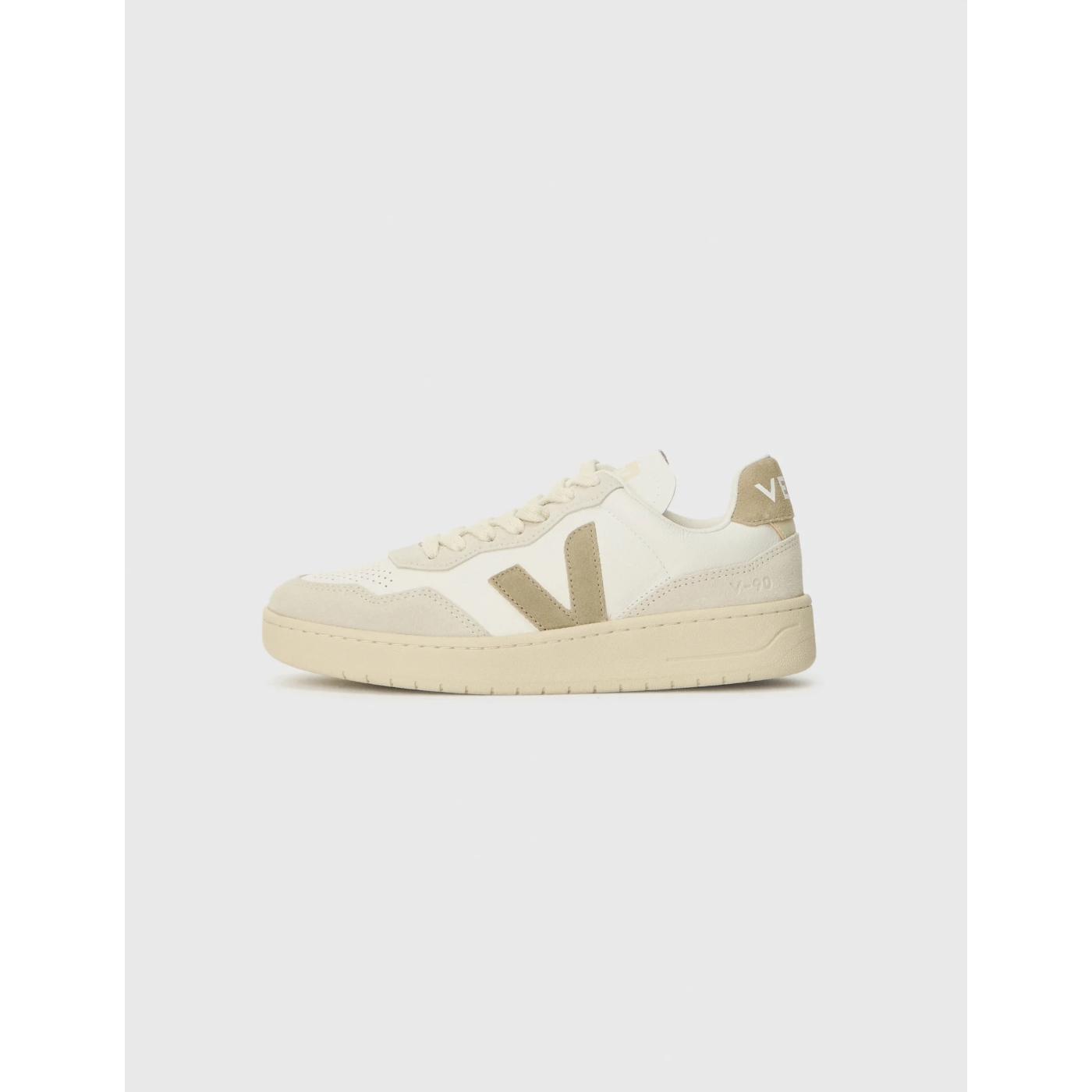 VEJA ZAPATILLA V-90 LEATHER WHITE TAUPE