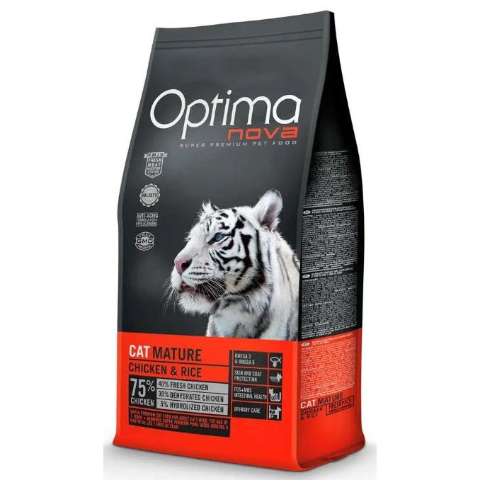 Optima Nova – Pienso para gatos senior Óptima Nova Mature pollo y arroz 2 Kg.