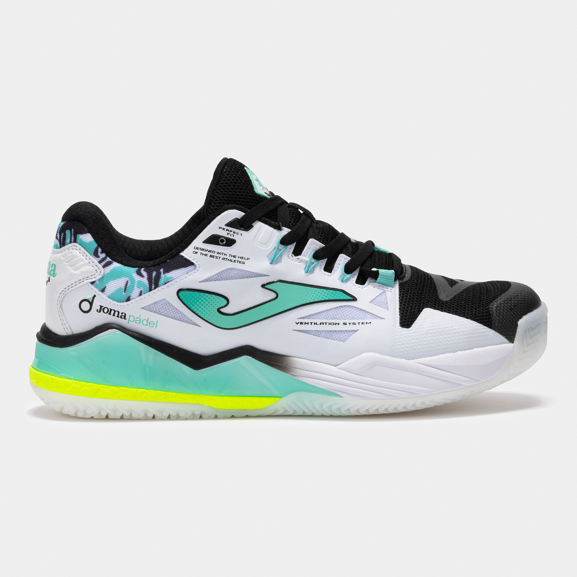 Zapatillas Joma Spin Blanco Turquesa Hombre 2024 - Colección Joma Zapatillas de pádel