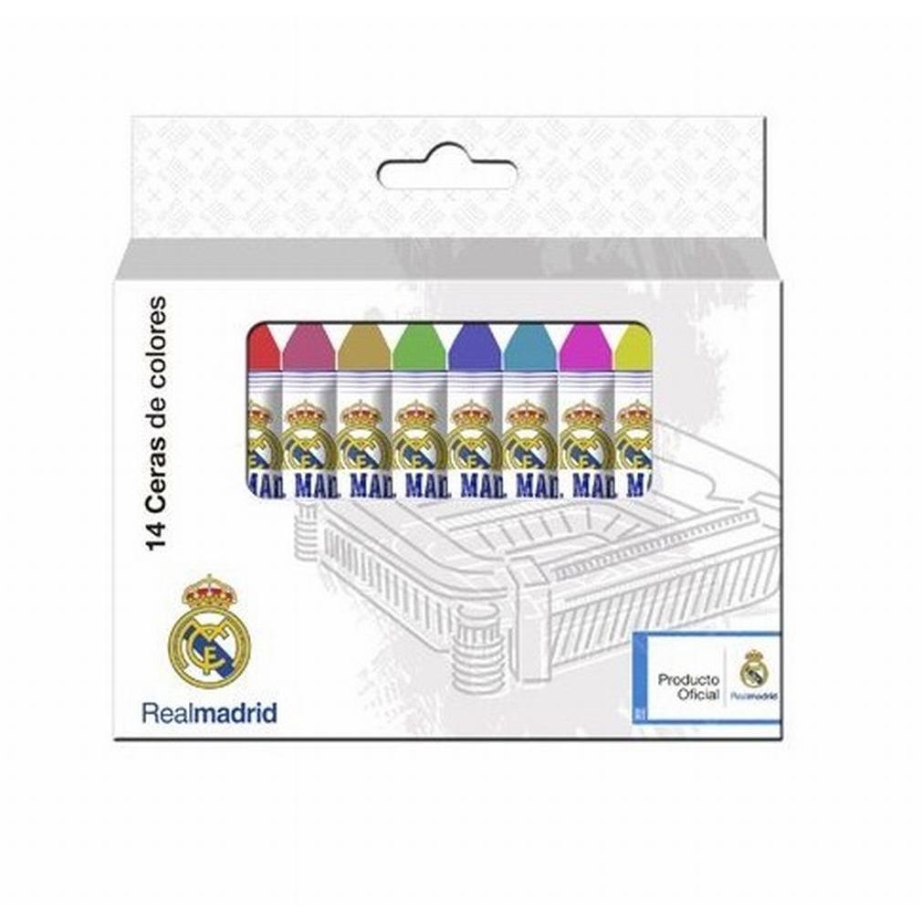 Casa Y Menaje Set 14 Ceras de Colores Real Madrid