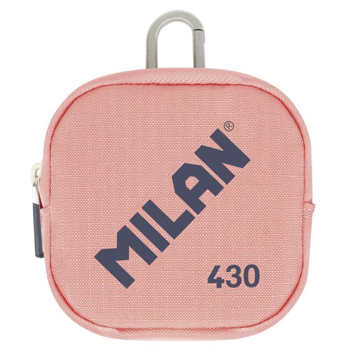 MILAN MONEDERO PEQUEÑO MILAN 430 SINCE 1918 ROSA DISEÑO 2025 10x10x3 Cms.