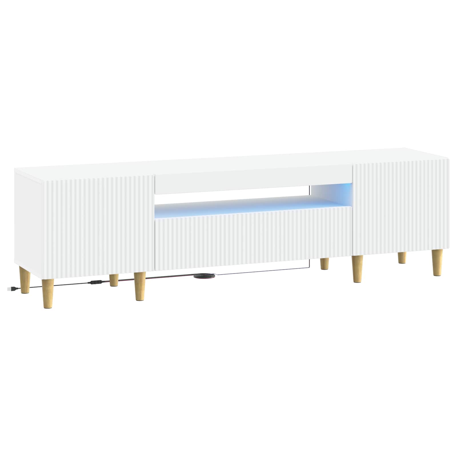 vidaXL Mueble de TV LED  Madera de ingeniería 153 x 35 x 43 cm Multicolor
