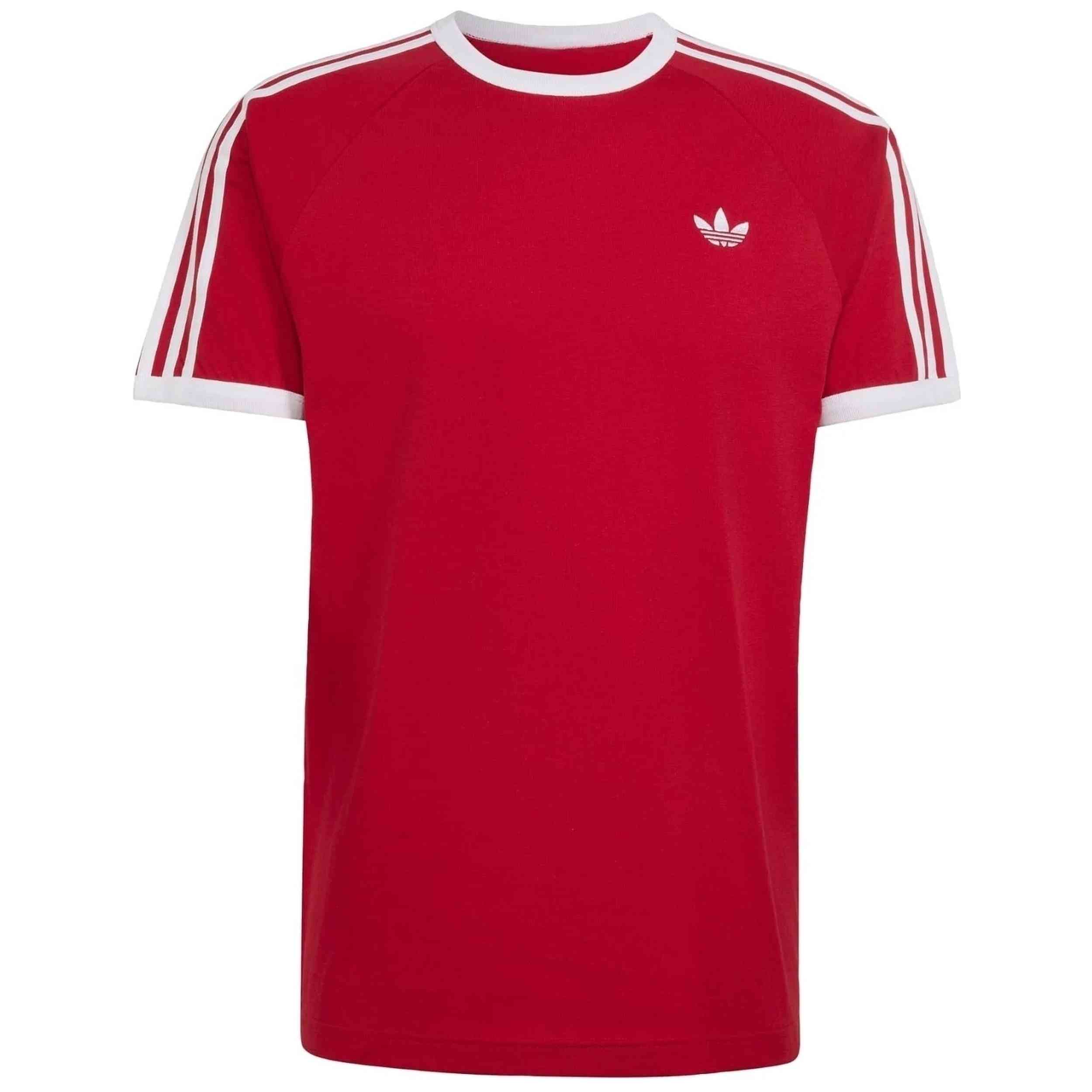 Camiseta De Manga Corta Adidas modelo 3 Stripes T Shirt "Team Victory Red / White" para Hombre en color Rojo
