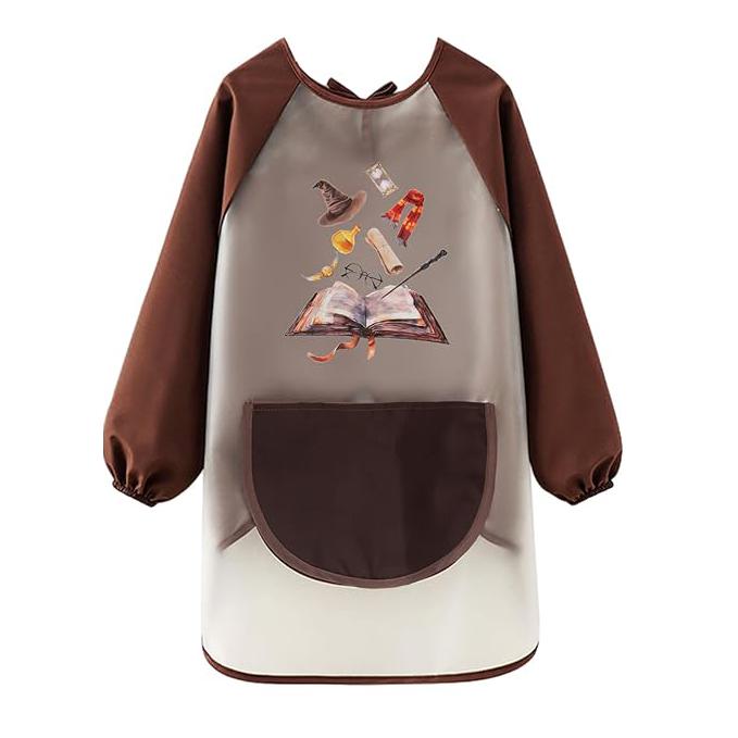 Delantal de Pintura para Niños Impermeable, Ideal para Escuela y Manualidades, Delantal con Bolsillos para Niños a Partir de 6 Años, Bata Protectora de Pintura y Bricolaje Infantil