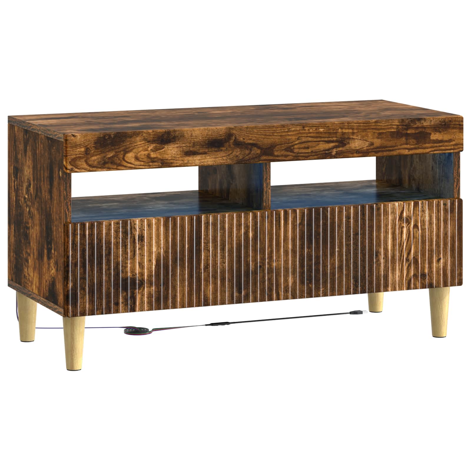vidaXL Mueble de TV LED  Madera de ingeniería 81 x 35 x 43 cm Multicolor