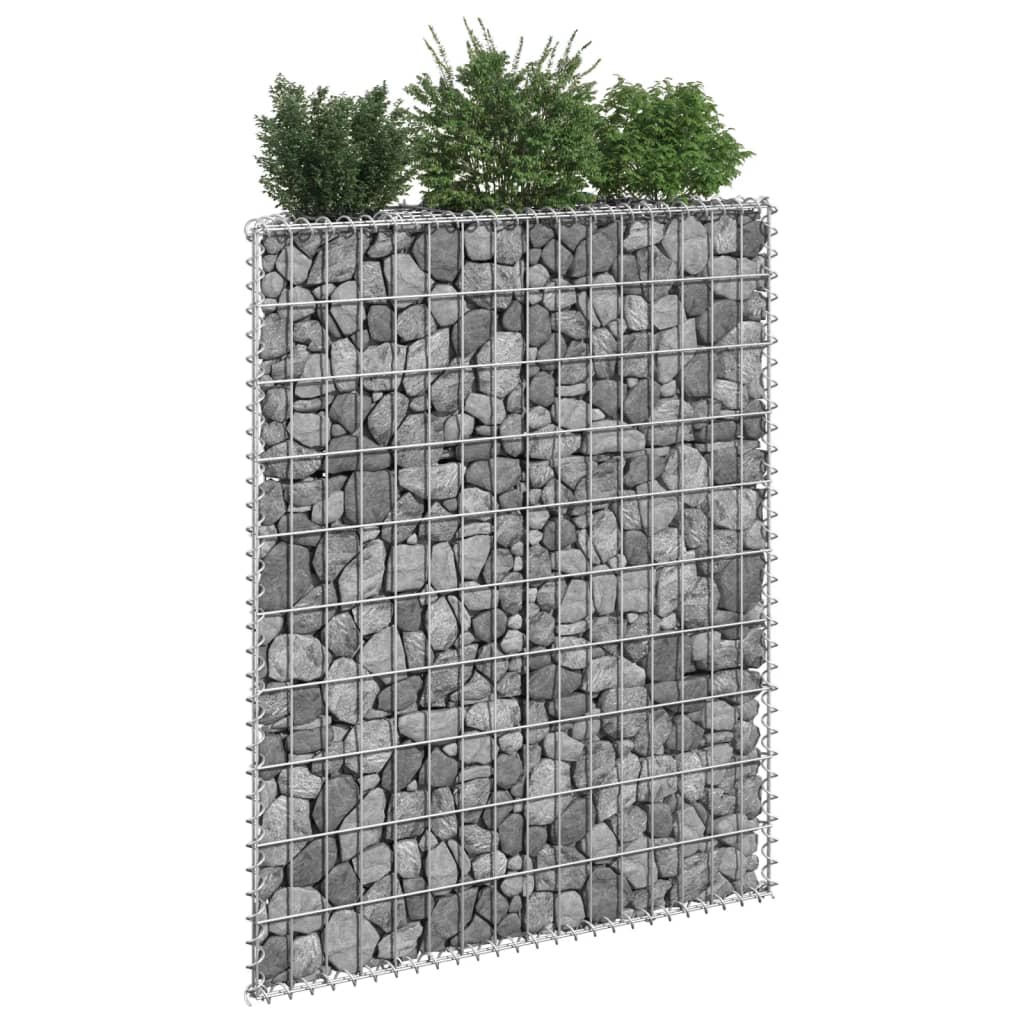 Vidaxl Arriate de Gaviones de Trapecio de Acero Galvanizado Dimensiones 80 X 20 X 100 Cm
