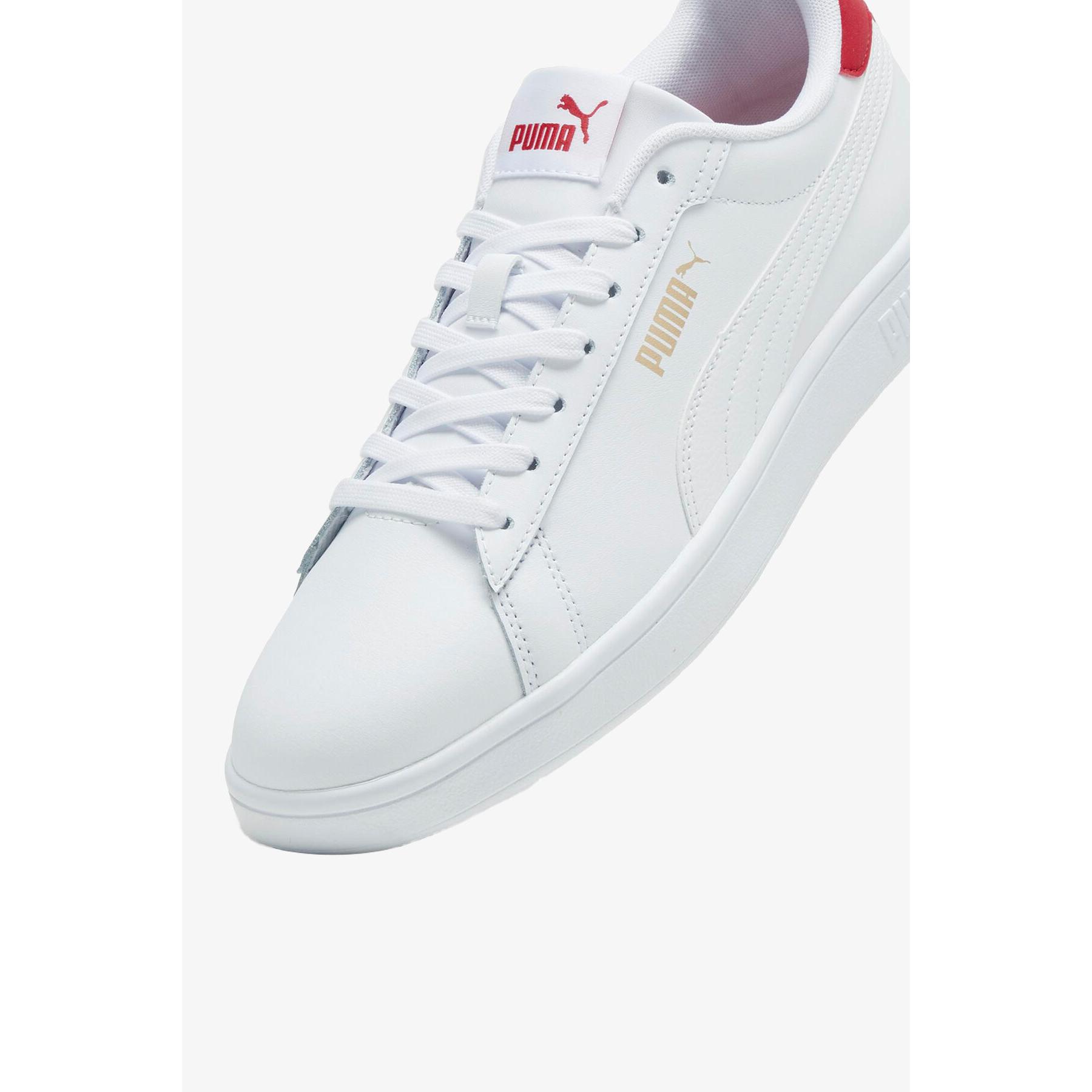 PUMA ZAPATILLAS CASUAL PUMA SMASH 3,0 L  BLANCO CON ROJO HOMBRE