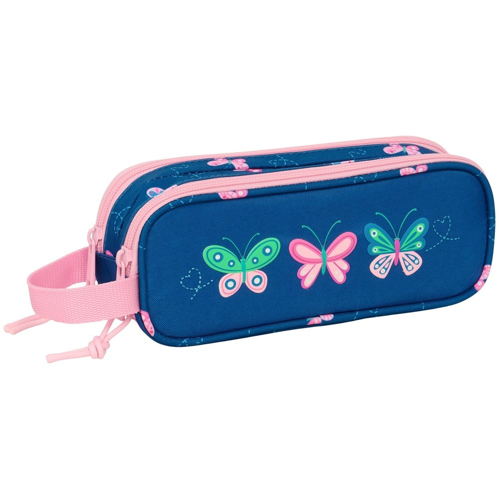 SAFTA  PORTATODO DOBLE BLACKFIT8 MARIPOSAS BLACKFIT8 MARIPOSAS 6x21x8 Cms.