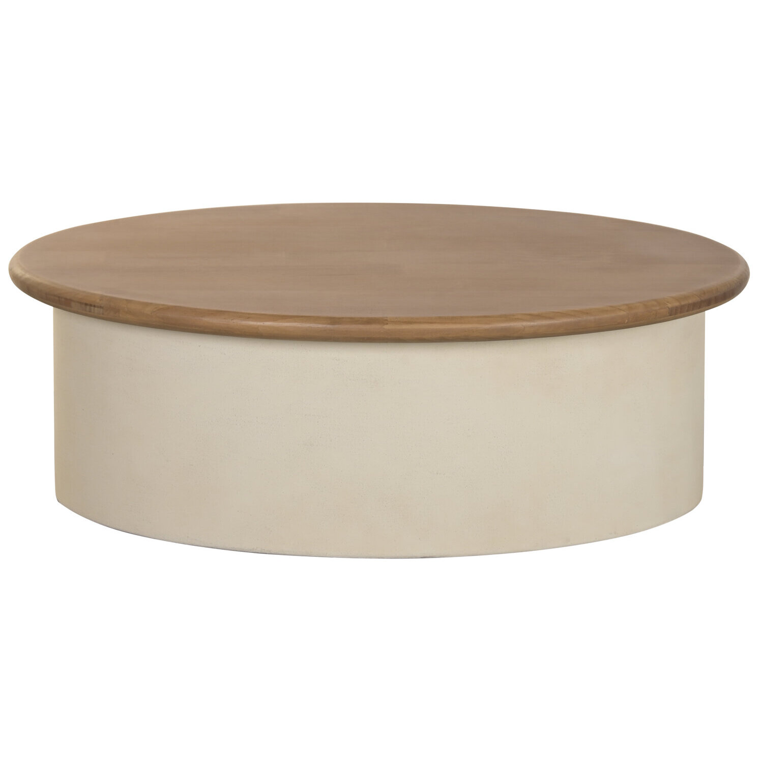 Mesa de centro, de MDF abeto, en color crema marron, medidas 100x60x35 cm Fijalo