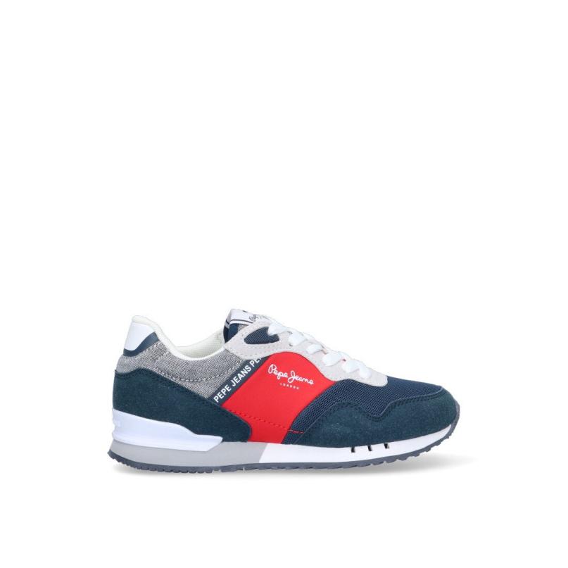 Zapatillas Casual Pepe Jeans - Niño - Suela Plana - Modelo Pbs30552 - Color Marino