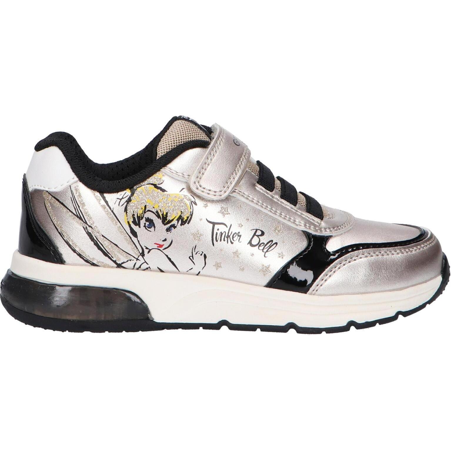 Geox j368vd 0aj02 j spaceclub c2229 platinum-black girls' sneakers