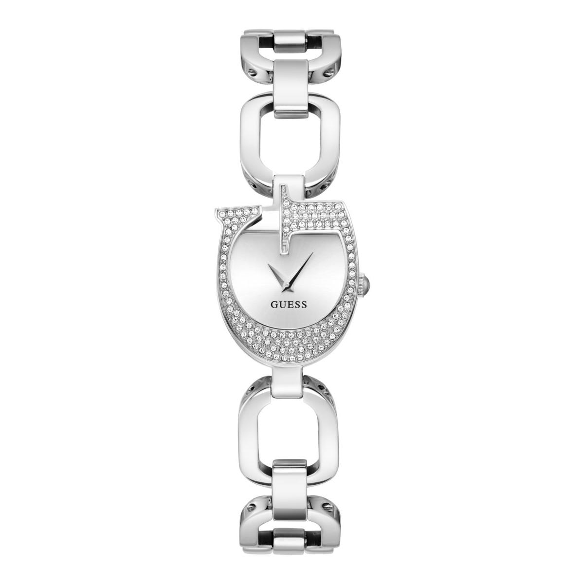 Guess Reloj Mujer Caja De Acero Reciclado Pulsera Acero Reciclado De Color Plata Resistente Al Agua 3 Atm Gw0683l1