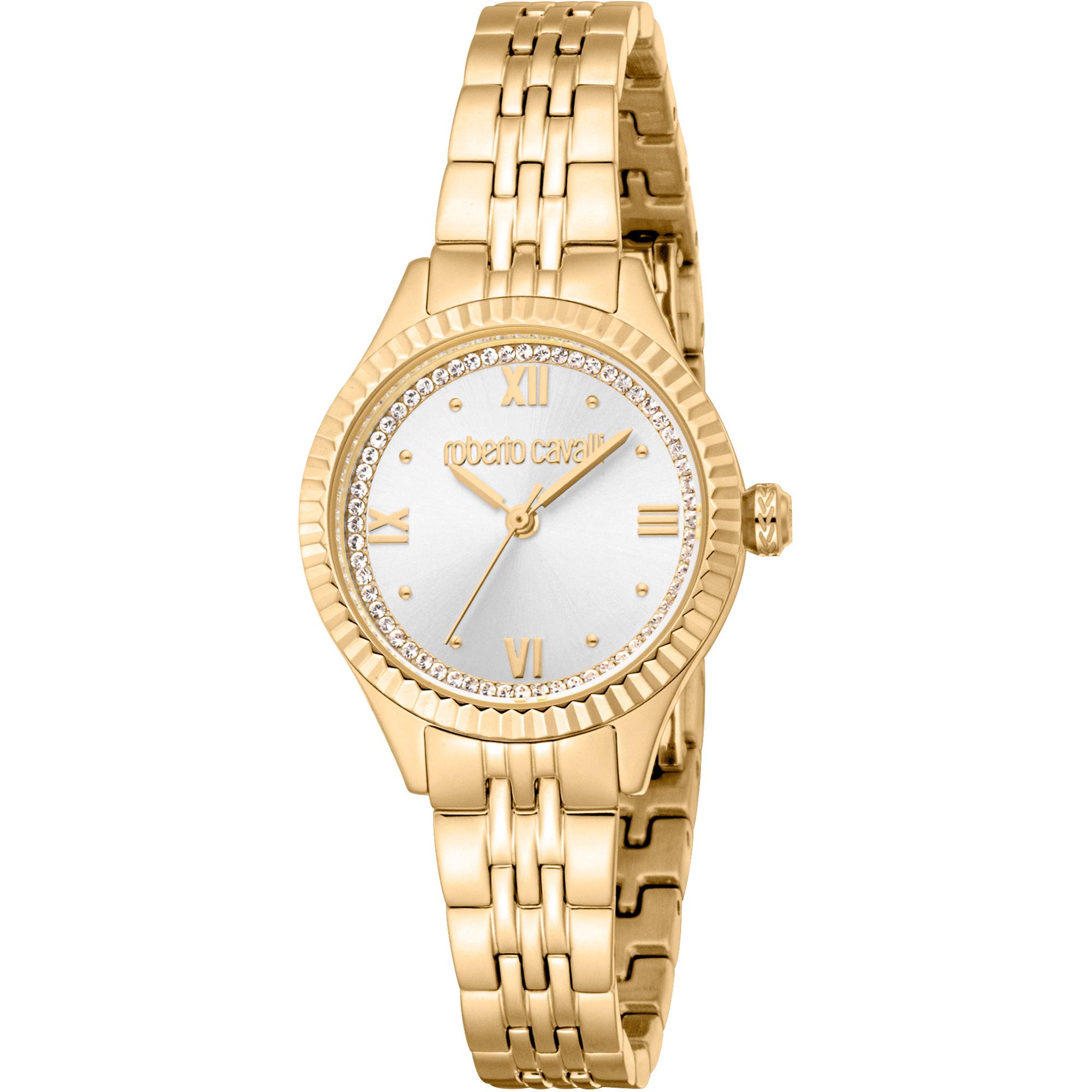 Reloj De Pulsera Roberto Cavalli Roberto Cavalli Lady - Rc5L124M0055 Correa Color: Oro Amarillo Dial Gris Plata Mujer