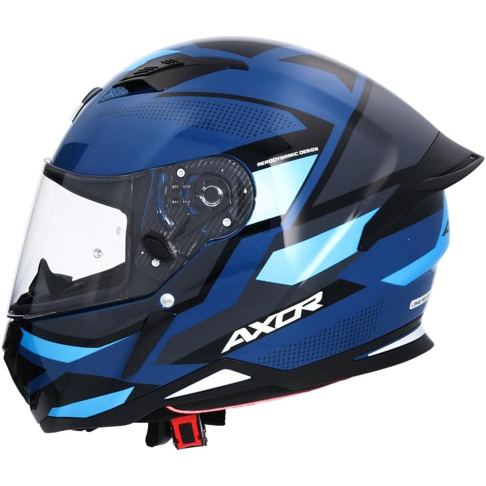 Shiro Helmets Casco Integral Modelo Hunter Cornet Azul Oscuro Brillo Totalmente Homologado