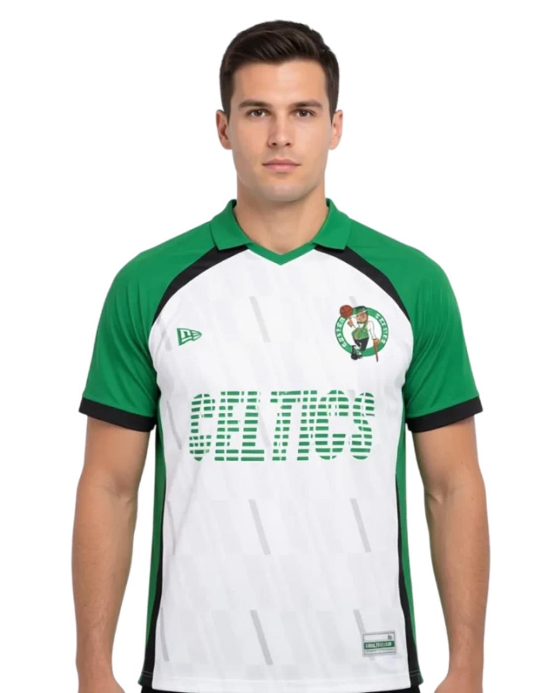 Camiseta new era B. Celtics graphic mesh blanco de hombre.