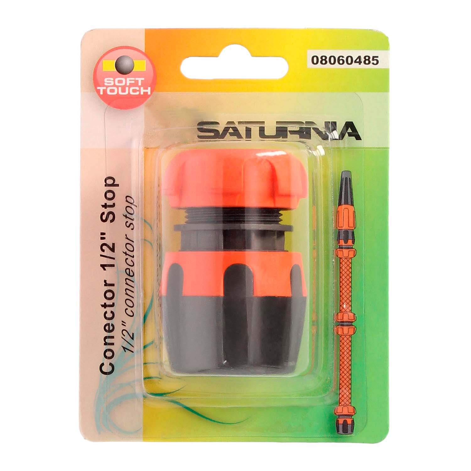 SANCO STORE - SATURNIA Conector Manguera Soft-Touch 1/2 Con Stop