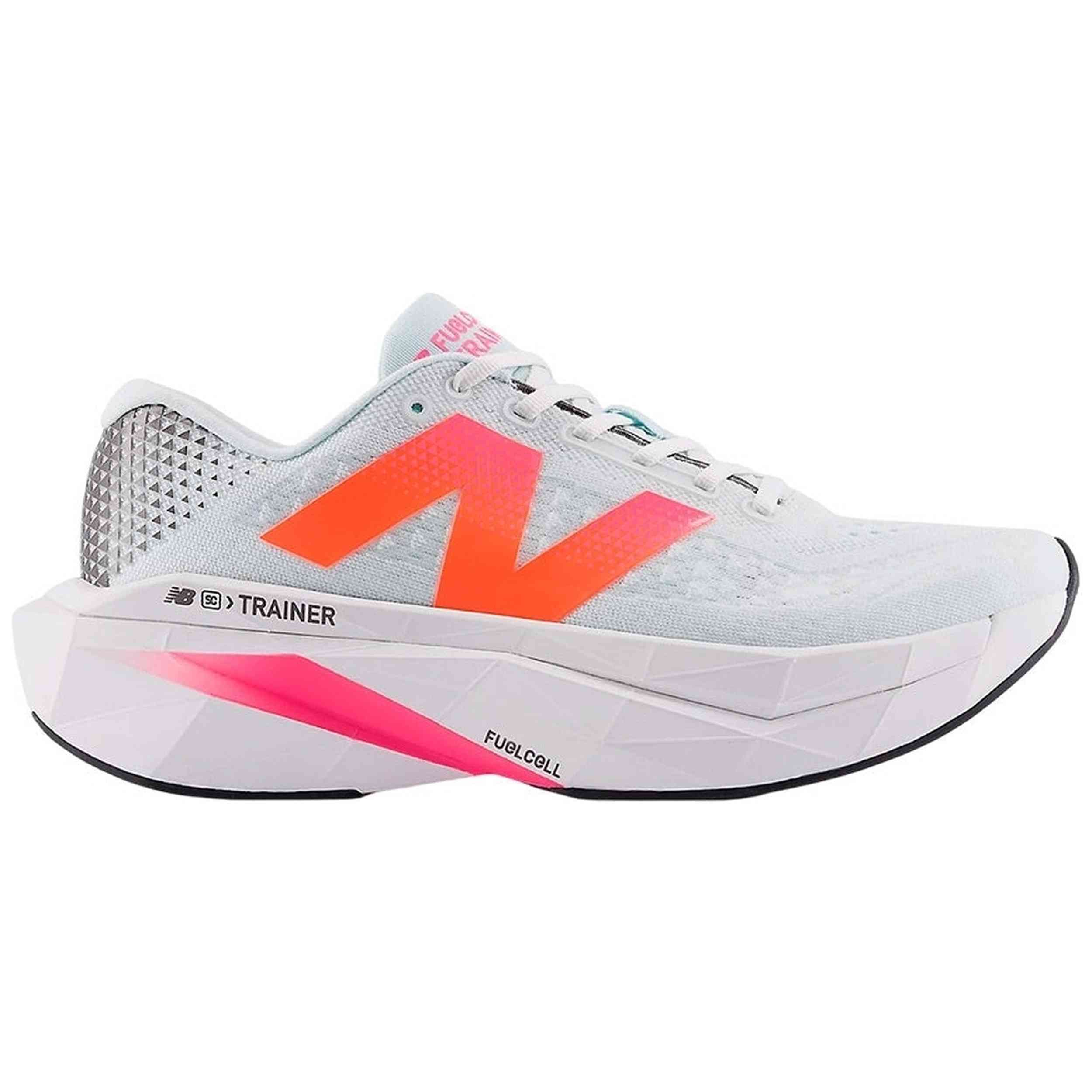 Zapatillas De Running New Balance modelo Zapatillas New Balance FuelCell SuperComp Trainer v3 blanco rosa naranja para Hombre en color Blanco