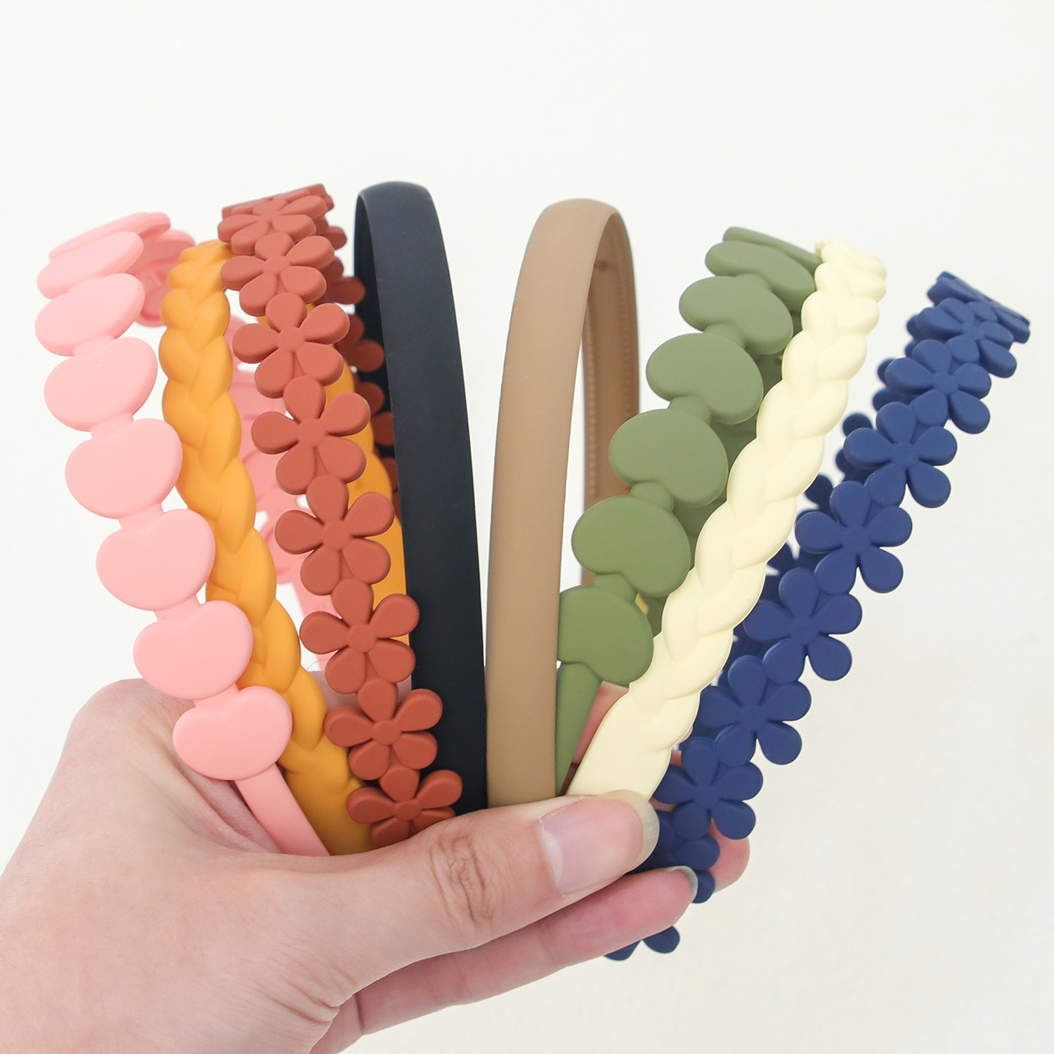 TK Diademas De Corazón De Cerezo Mate Para Niñas Accesorios De Cabello Diarios Para Niños 8/32 Piezas Color Sólido
