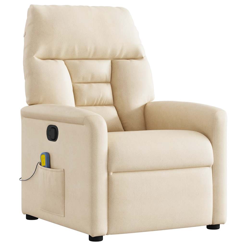 vidaXL Sillón reclinable de masaje tela de microfibra Multicolor
