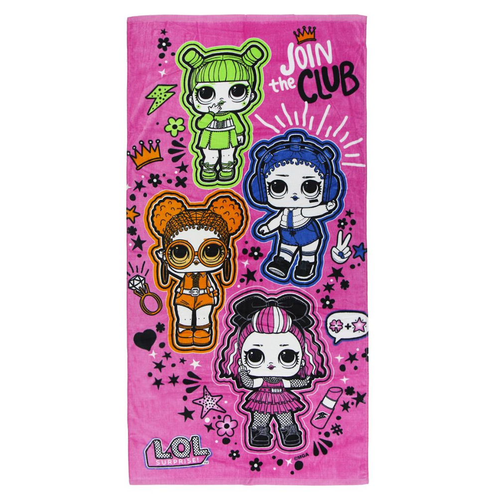 Lol Cerdá Toalla Rosa Niña - Motivo Estampado - 140x70 Cm