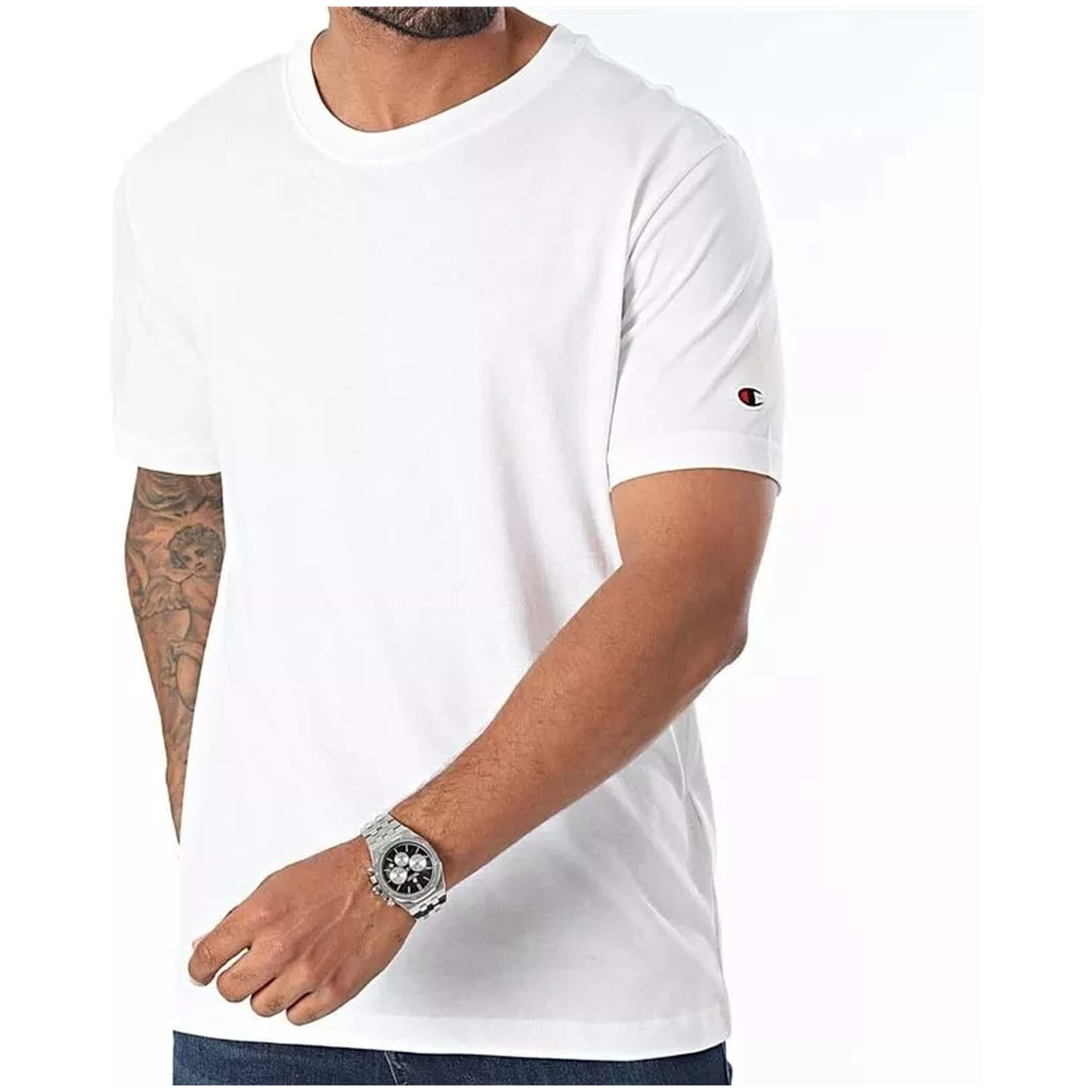 Camisetas De Manga Corta Champion modelo 220267-WW001 para Hombre en color Blanco