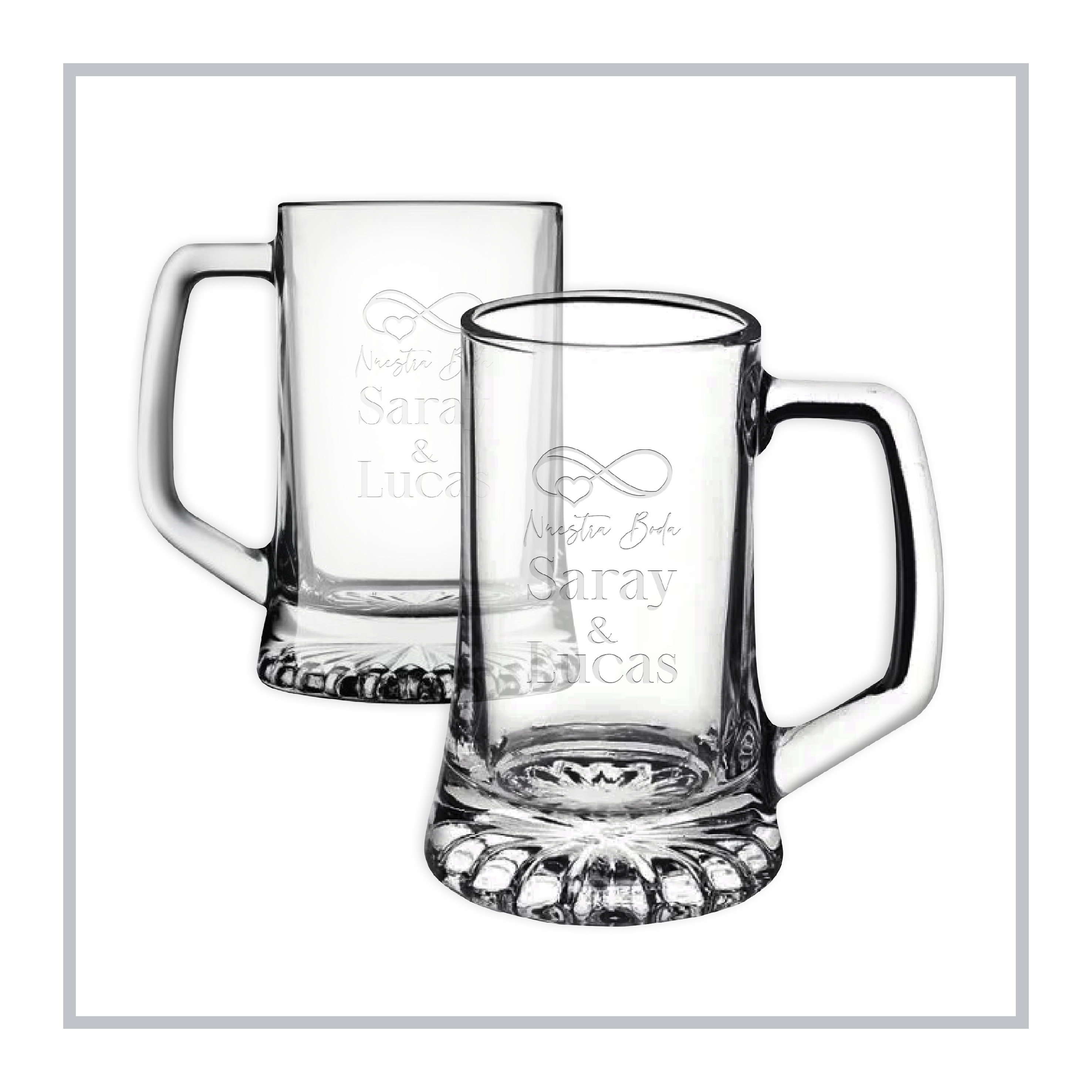 RegaloVip.es - Pack 1 a 12 Jarra Cerveza, jarra personalizada, regalo hombre, regalo único, regalos personalizados, regalos para comuniones, bodas y bautizos, amantes de la cerveza.